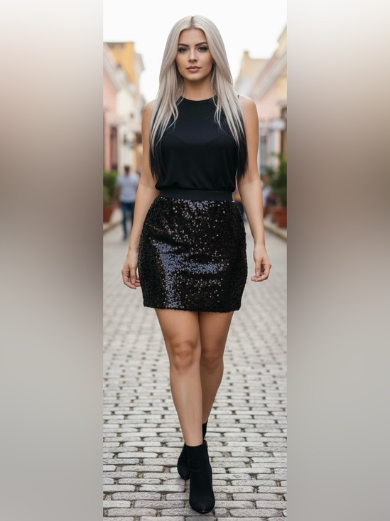 Divided Dresses & Skirts - Divided Black Sequin Mini Skirt Size Medium NWOT